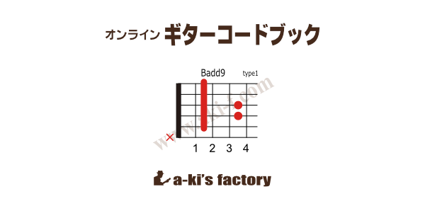 Badd9 コードの押さえ方 | ギターコードブック