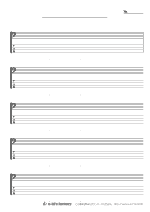 五線譜+TAB譜(ベース用5段)