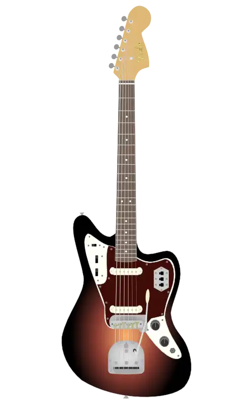 Fender Jaguarをモチーフにしたイラストのフリー素材