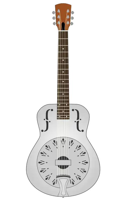 Epiphone Dobro Resonatorをモチーフにしたイラストのフリー素材