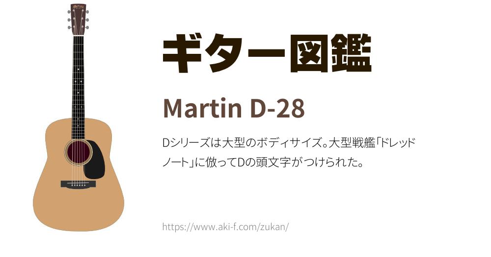 Martin D-28(マーチン ドレッドノート)の解説と無料イラスト